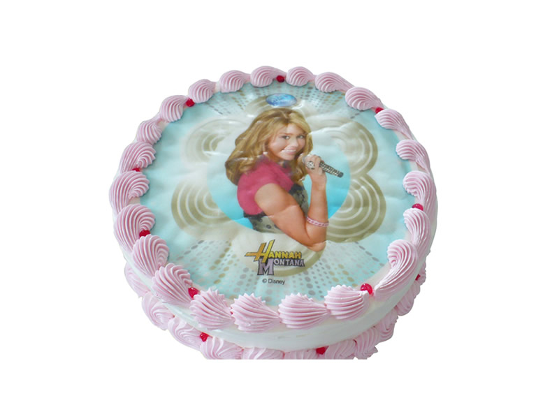 Tort dziecięcy opłatkowy Hannah Montana